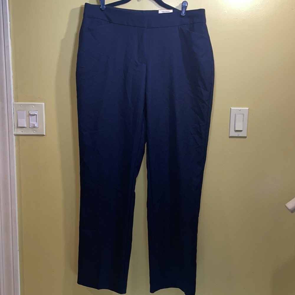 JM Collection Curvy Straight Leg Blue Pants NWT 14W